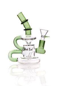 Black Leaf Recycler Dab Rig &Ouml;lbong mit Banger gr&uuml;n