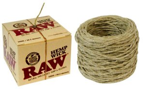 RAW Hemp Wick Z&uuml;ndschnur im Kn&auml;uel 30,5m