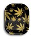 Metal Rolling Tray Leaves Gold