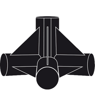 Homebox 4-Weg Verbinder Ø 22mm 2 Stück
