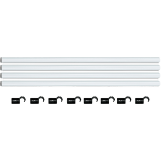 Homebox Fixture Poles, 4 Stangen 150cm, Ø 22mm, 8 Haken kurz