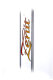 Zenit Bong Beaker Rasta 5mm ohne Kickloch, Hut Rasta 18,8, Höhe 60cm, Orange