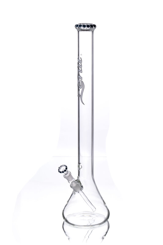 Zenit Bong Beaker MC Rasta 5mm mit Kickloch, Hut Rasta 18,8, Höhe 60cm