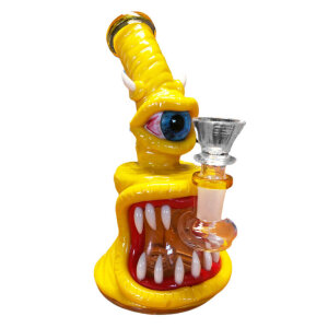 Monster Glass Clay Bong 16 cm Gelb
