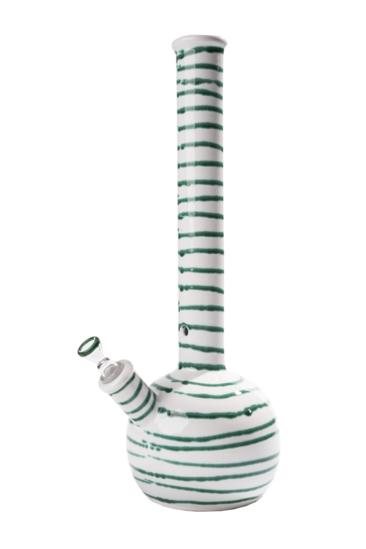 Gmundner Keramik Bong, Gr&uuml;ngeflammt H: 46 cm