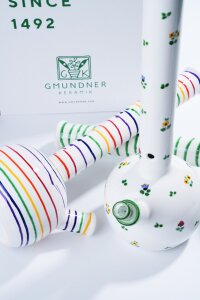 Gmundner Keramik Bong, Grüngeflammt H: 46 cm