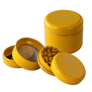 Alumühle Black Leaf Lotus gelb 4-tlg. keramikbeschichtet Ø55mm