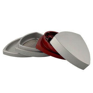 Gleichdick Alu Grinder 4-teilig Natur/Rot