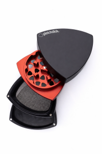 Gleichdick Alu Grinder 4-teilig Schwarz/Rot