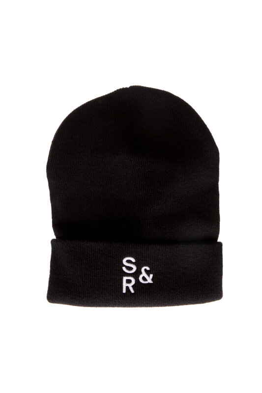 Schall &amp; Rauch Basic Beanie Turn Up Knit Logo gestickt