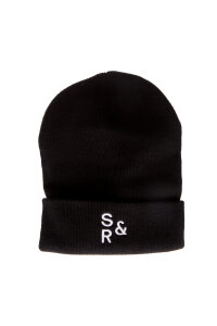 Schall &amp; Rauch Basic Beanie Turn Up Knit Logo gestickt