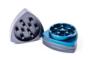 Gleichdick aluminum grinder 4-piece steel blue/blue