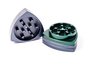 Gleichdick Alu Grinder 4-teilig Stahlblau/Gr&uuml;n