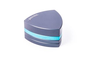 Gleichdick Alu Grinder 4-teilig Stahlblau/Türkis