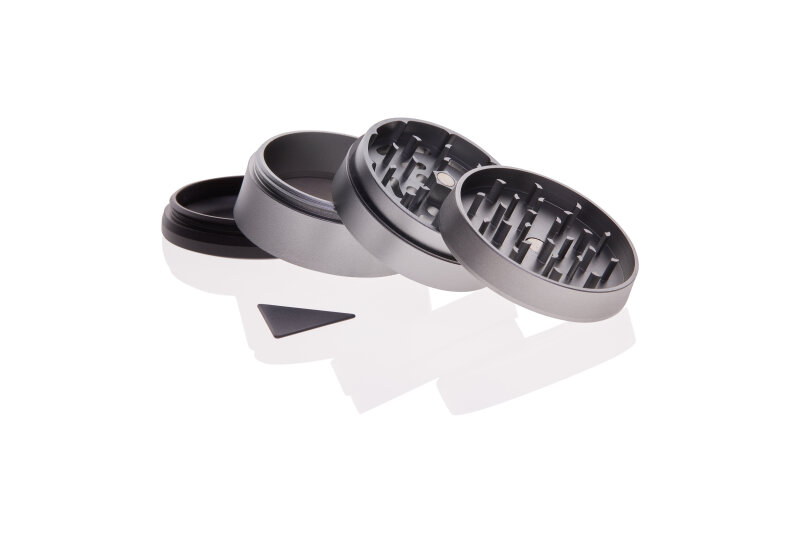 Solinder After Grow GRAU Alu-Grinder 4-teilig Ø 62mm