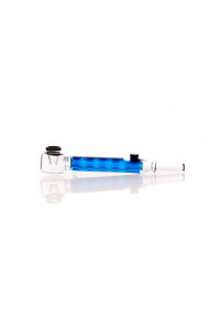 Glaspfeife/Vaporizer blau 2-teilig mit Koffer Black Leaf